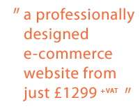 a professionally designed ecommerce website for just 1299 +VAT